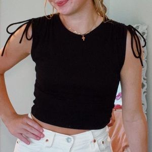 Zara tie shoulder top!!